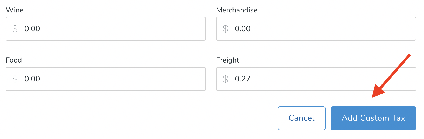 Setting Up Custom Tax